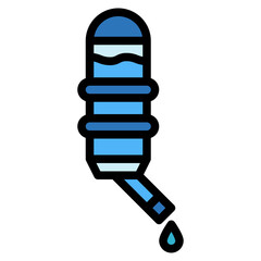 water tank filled outline icon style