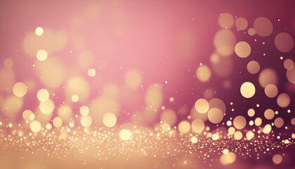 pink background with bokeh and gold glitter