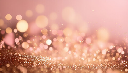 pink background with bokeh and gold glitter