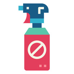 Obraz premium bug spray flat icon style