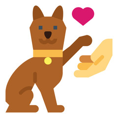 pets lovers flat icon style