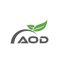 AOD letter nature logo design on white background. AOD creative initials letter leaf logo concept. AOD letter design.