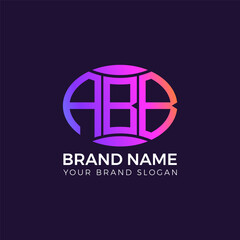 AB abstract monogram shield logo design on white background. AB creative initials letter logo concept.
