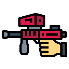 paintball filled outline icon style
