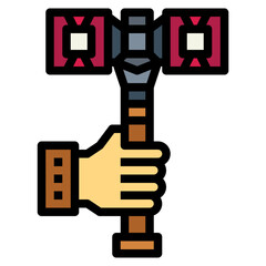 warhammer filled outline icon style