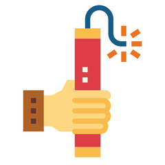 dynamite flat icon style