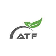 ATF letter nature logo design on white background. ATF creative initials letter leaf logo concept. ATF letter design.
 - obrazy, fototapety, plakaty