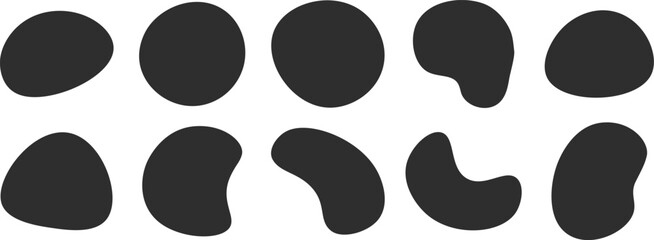 ゆるいフレームセット　抽象的　シェイプ