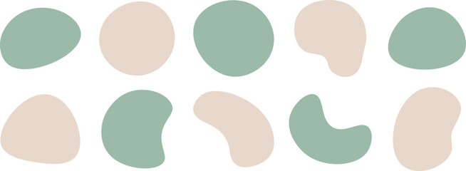 ゆるいフレームセット　抽象的　シェイプ