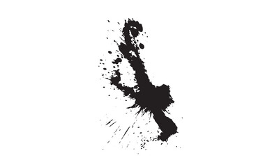 Fototapeta premium Abstract ink Black Splash Background black watercolor splash isolated on white