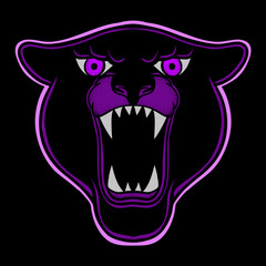 Black panther art Illustration hand drawn style premium vector for tattoo, sticker, logo etc