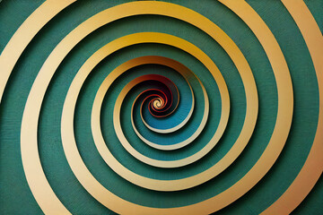 Fibonacci spiral background. generative ai	
