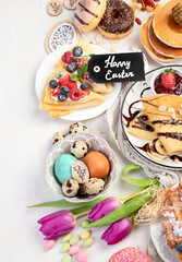Easter sweet dessert table.