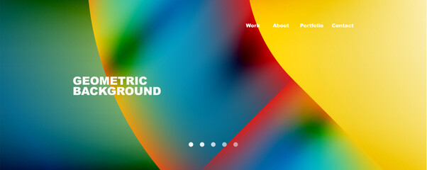 Geometric abstract background, line with fluid colors. Vector Illustration For Wallpaper, Banner, Background, Card, Book Illustration, landing page