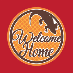 welcome Round sign Door Hanger laser cut,