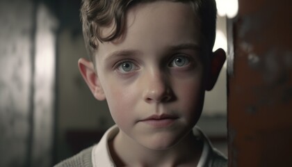 Empowering Children in the Workplace: Celebrating Diversity, Equity, and Inclusion (DEI) in the Industry with Caucasian boy as a Actor (white) (generative AI)