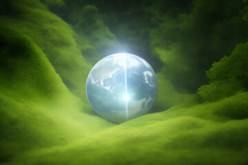 Fototapeta na wymiar Green planet earth