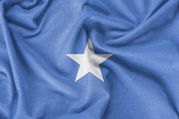 Somalia country flag background realistic silk fabric