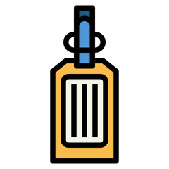 luggage tags filled outline icon style