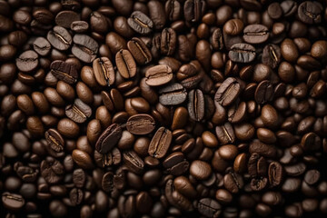 Fototapeta premium coffee beans background.Generative Ai
