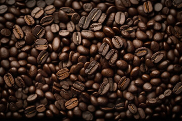 Fototapeta premium coffee beans background.Generative Ai