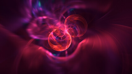 3D rendering abstract multicolor technology fractal light background