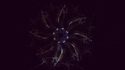 3D rendering abstract circle light background