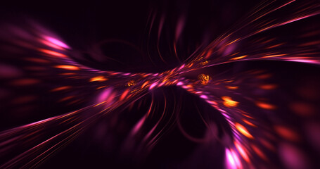 3D rendering abstract colorful fractal light background