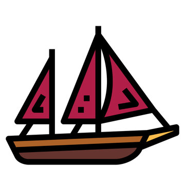 recommend clip art: ketch filled outline icon style