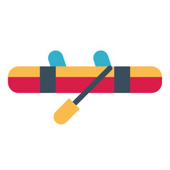 dinghy flat icon style