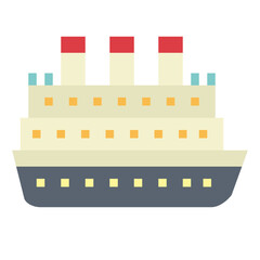 Obraz premium ocean liner flat icon style