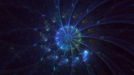 3D rendering abstract circle light background