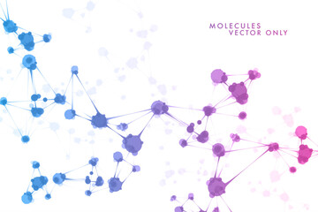 Abstract molecules design. Molecular structure illustration