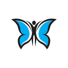 Naklejka premium Beauty butterfly logo images