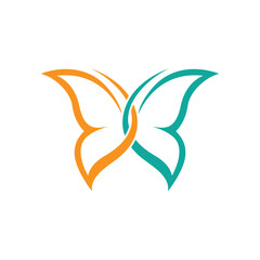 Obraz premium Beauty butterfly logo images