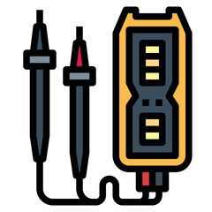 voltage indicator filled outline icon style