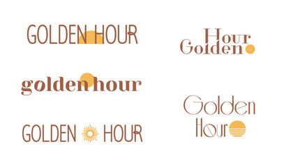 Golden Hour, Logo Design, Creative modern Logos Designs Vector Illustration Template, Editable Color, Easy to use, Let's make your design easier