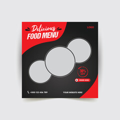 Food Promotion social media post, Food social media banner.