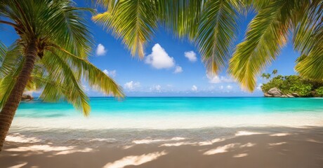 Naklejka na ściany i meble The Ultimate Summer Destination: A Caribbean Beach