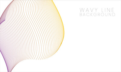 Yellow Purple Wave Lines Background