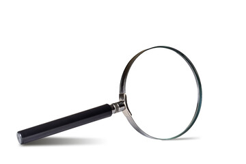 magnifier lens isolated on white background