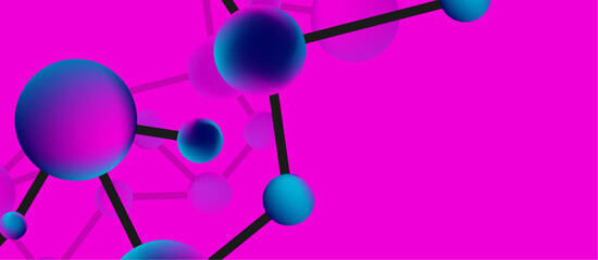 Line points connections geometric abstract background