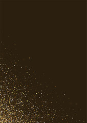 Gold Confetti Paper Vector Luxury Background.