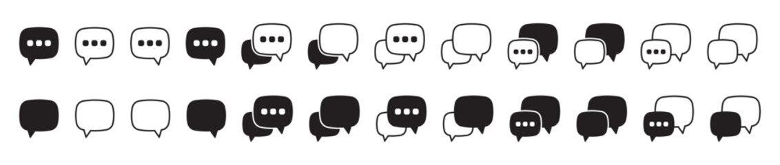 Chat icon. Talk bubble speech sign. Comment icon. Message, speech bubble vector icon.