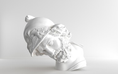 3D rendering of ancient Greek warrior sculpture Pericles
