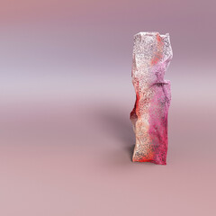 3d particles colorful background, box shape