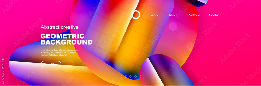 Wall mural abstract background for your landing page design. web page for website or mobile app wallpaper