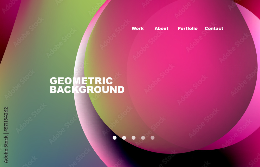 Fototapete Abstract liquid background for your landing page design. Web page for website or mobile app wallpaper