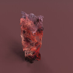 3d particles colorful background, box shape