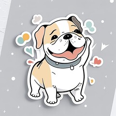 bulldog cute stickers